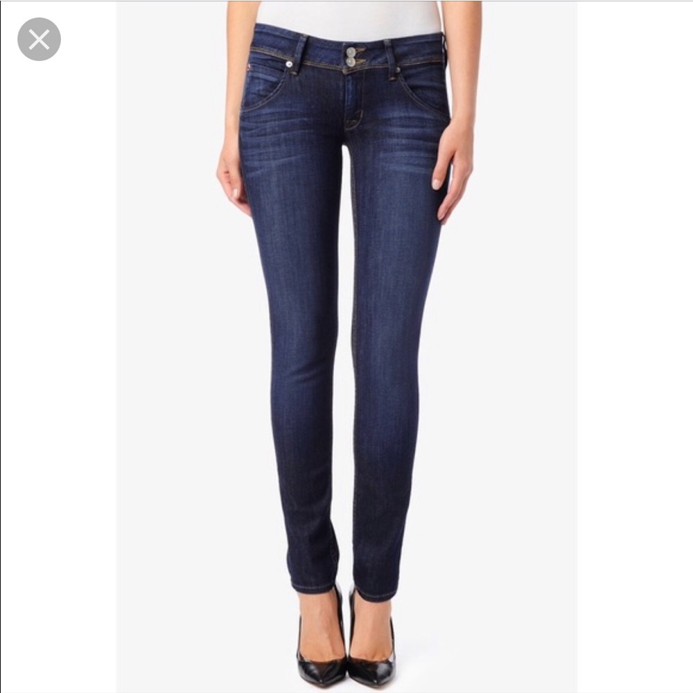 Hudson Collin triangle flap skinny jeans